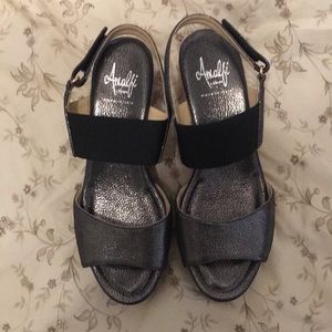 Amalfi Double Strap Cork Platform Wedge Sandal